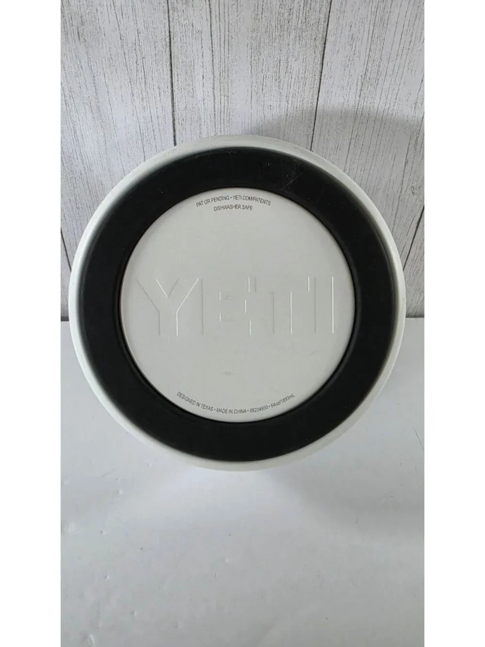 YETI BOOMER 8 STAINLESS STEEL DOG BOWL WHITE NON-SLIP FOOD WATER DISH 64 OZ